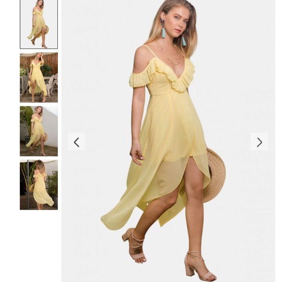 Ruffles Cold Shoulder Dress - Picture 4 of 8